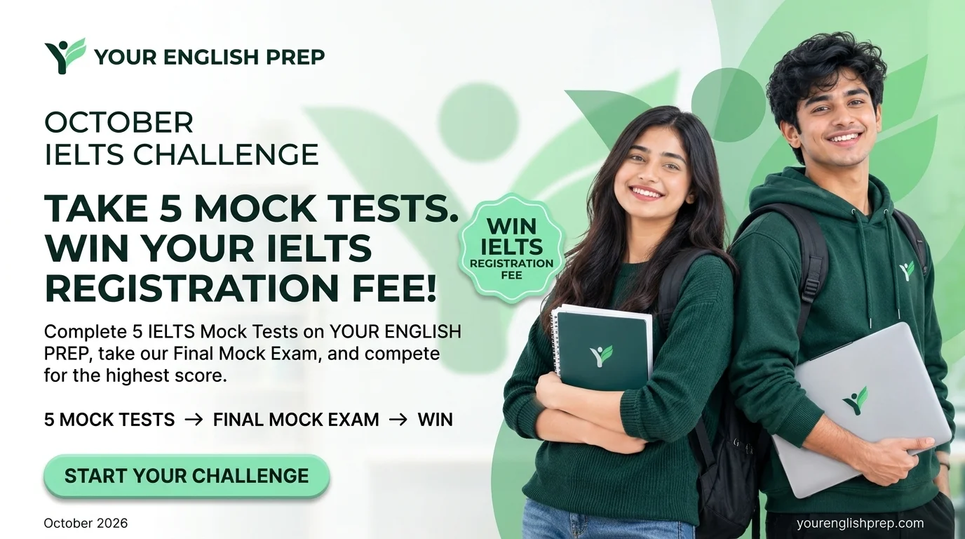 YOUR ENGLISH PREP Launches October IELTS Challenge, Giving Students a Chance to Win Their IELTS Registration Fee